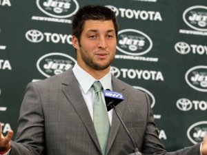 Jets quarter back Tim Tebow.