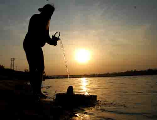 Pooja on the Riverbank.