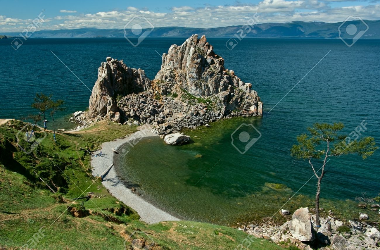 Sanskrit Inscription Olkhon Island Baikal Lake Russia.