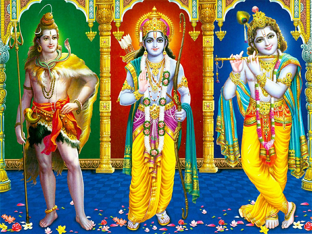 Siva Rama and Krishna.image