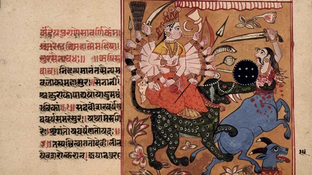 Devimahatmiya illustration in British Museum. Image